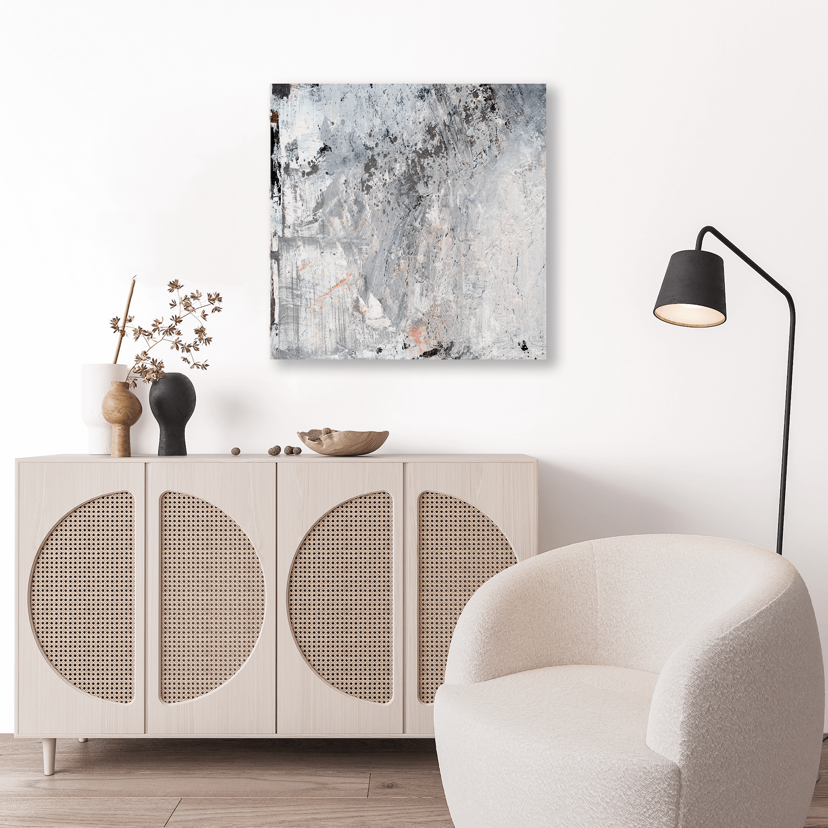 White Code Artist Enhanced Canvas Print