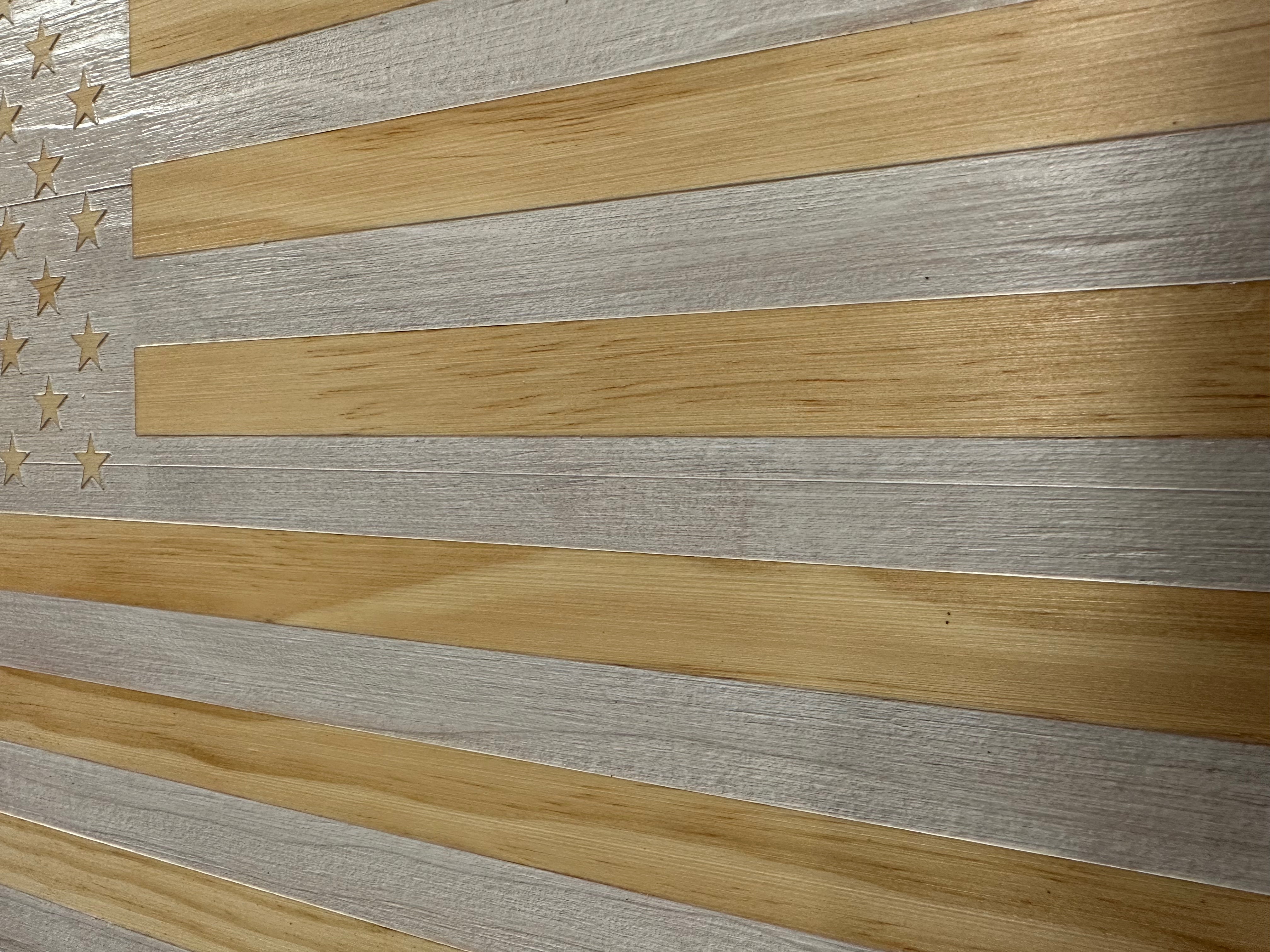 American Flag Decorative & Secure Wall-Mounted Gun Cabinet (Whitewashed) by Bellewood Designs - product image 10 for Resin Society