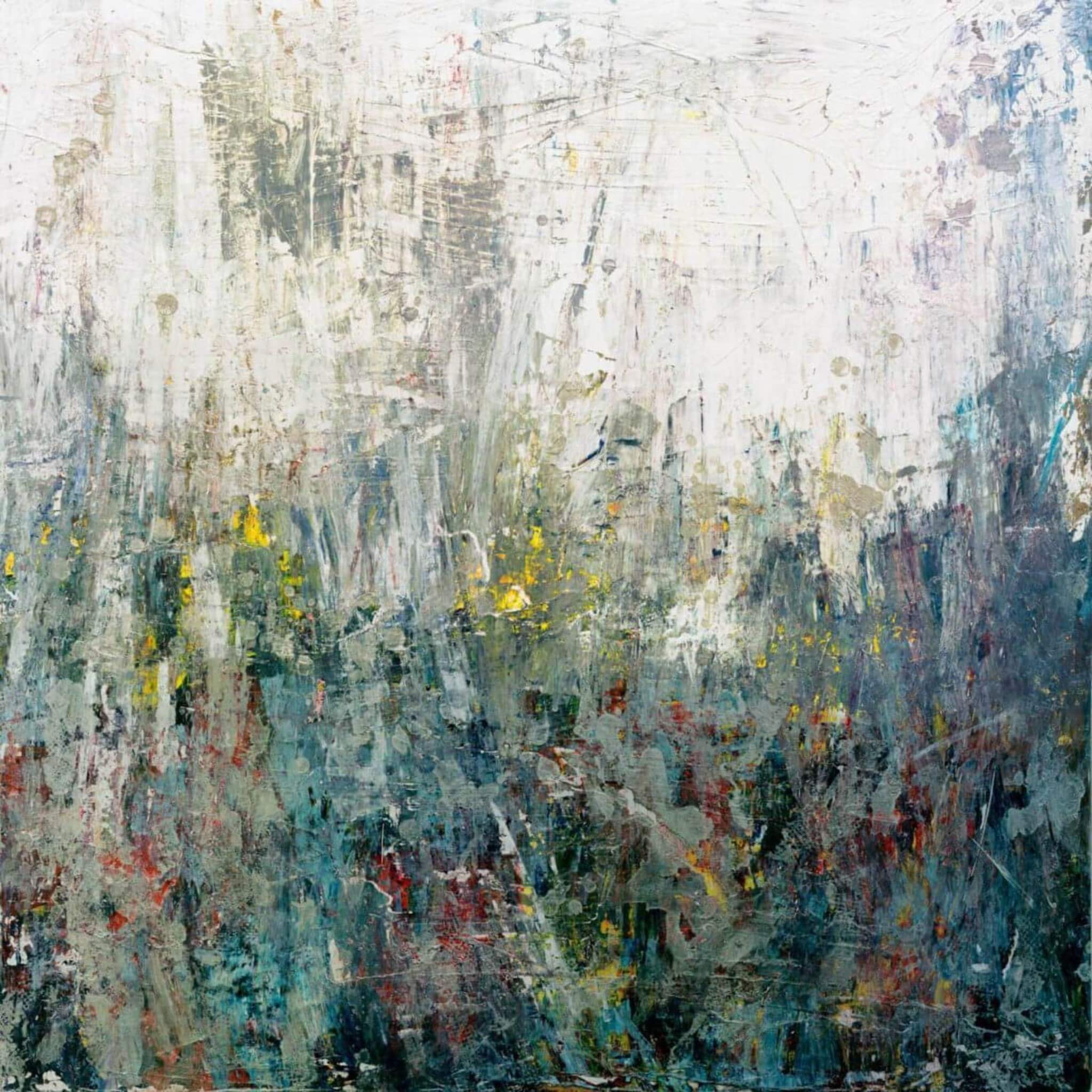 Wildflowers Abstract Artist Enhanced Canvas Print by John Beard Collection - main product image for Resin Society