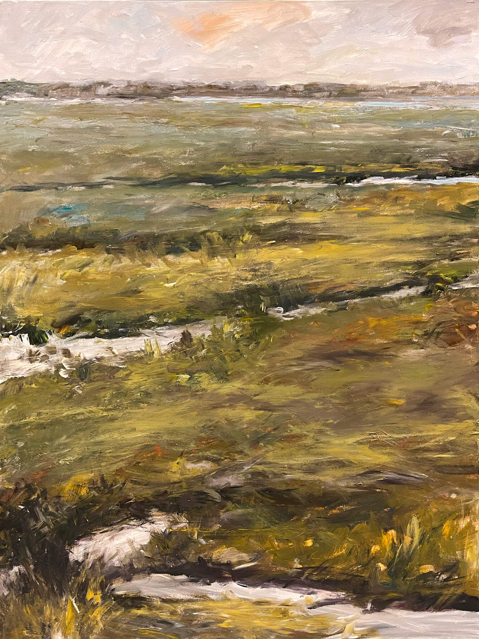 Winding Water Artist Enhanced Canvas Print by John Beard Collection - main product image for Resin Society