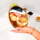 Wine & Appetizer Resin Tray with recessed wine glass spot and appetizer rim, handcrafted with acacia wood and resin