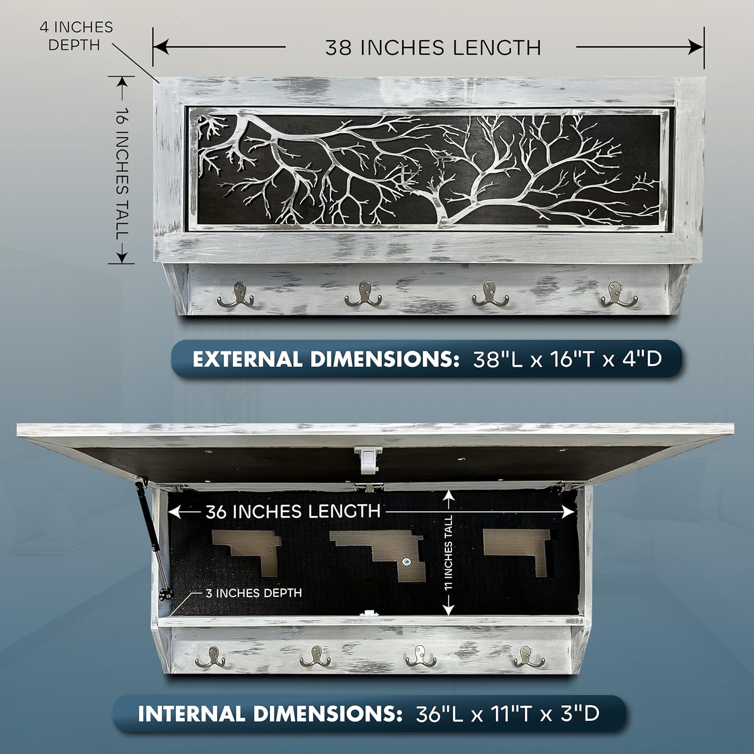 Winter Family Tree Gun Concealment Decor by Bellewood Designs - product image 7 for Resin Society