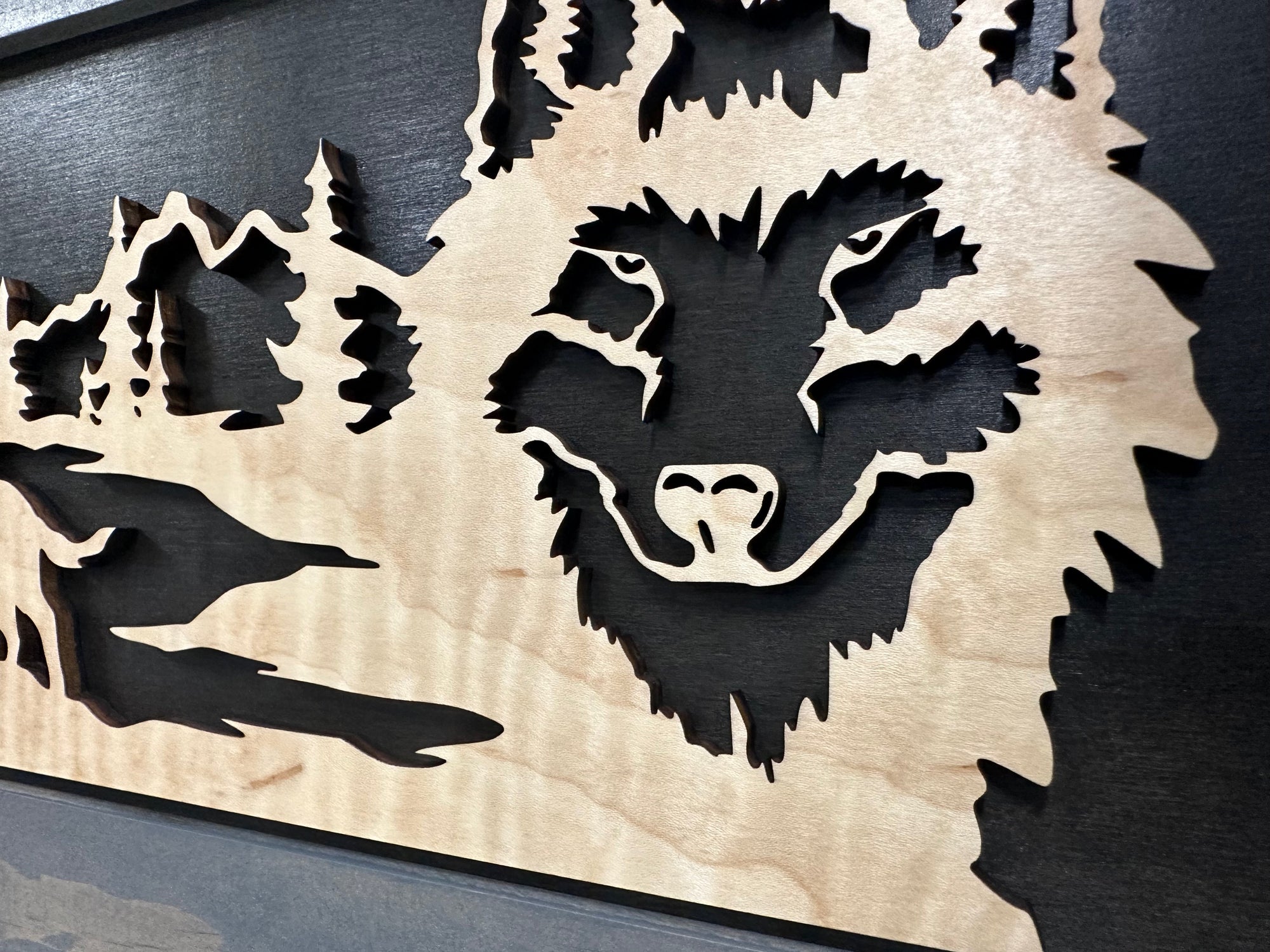 Midnight Wolf Hidden Gun Safe Concealed Furniture by Bellewood Designs - product image 17 for Resin Society