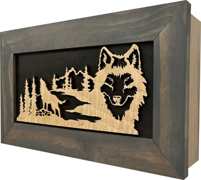 Midnight Wolf Hidden Gun Safe Concealed Furniture by Bellewood Designs - product image 16 for Resin Society