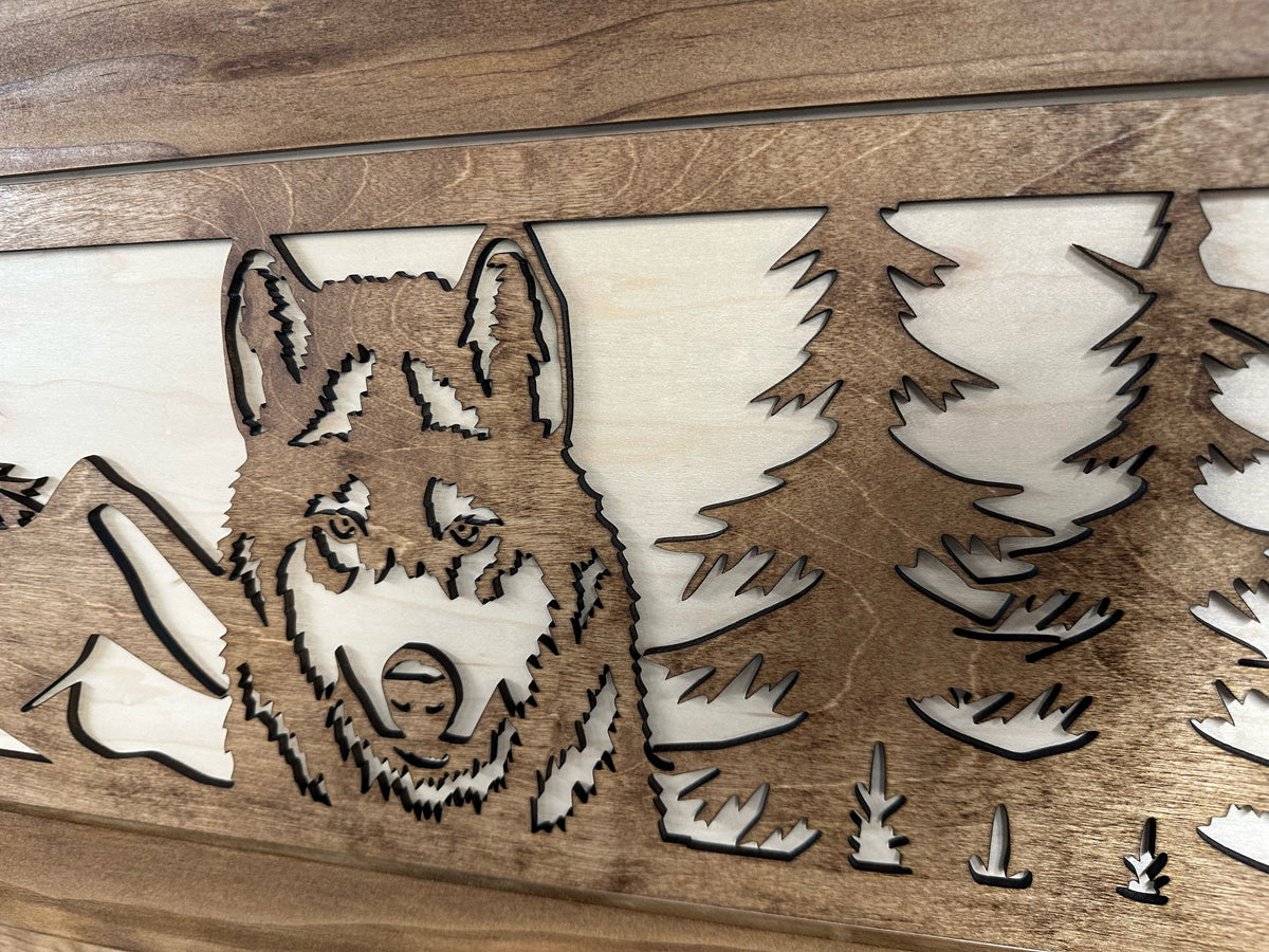 Wolf in the Wild Hidden Gun Storage by Bellewood Designs - product image 9 for Resin Society
