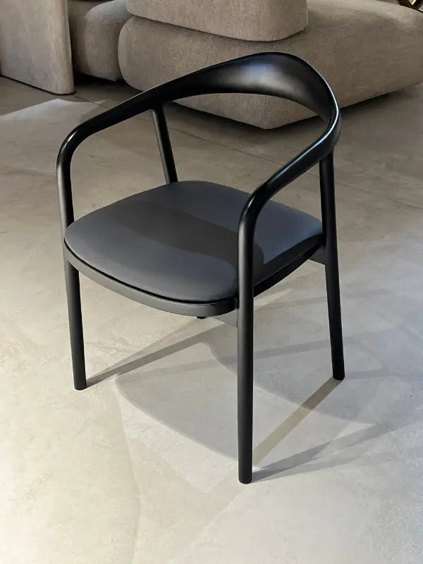 Luxury solid wood chair made of walnut with natural finish