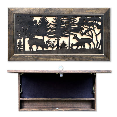 Deer Scene Gun Concealment Decor by Bellewood Designs - main product image for Resin Society