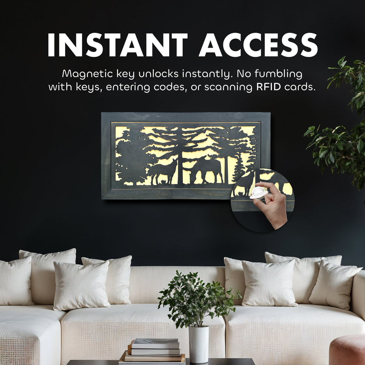 Horse Farm Wall Art Gun Concealment Furniture by Bellewood Designs - product image 3 for Resin Society