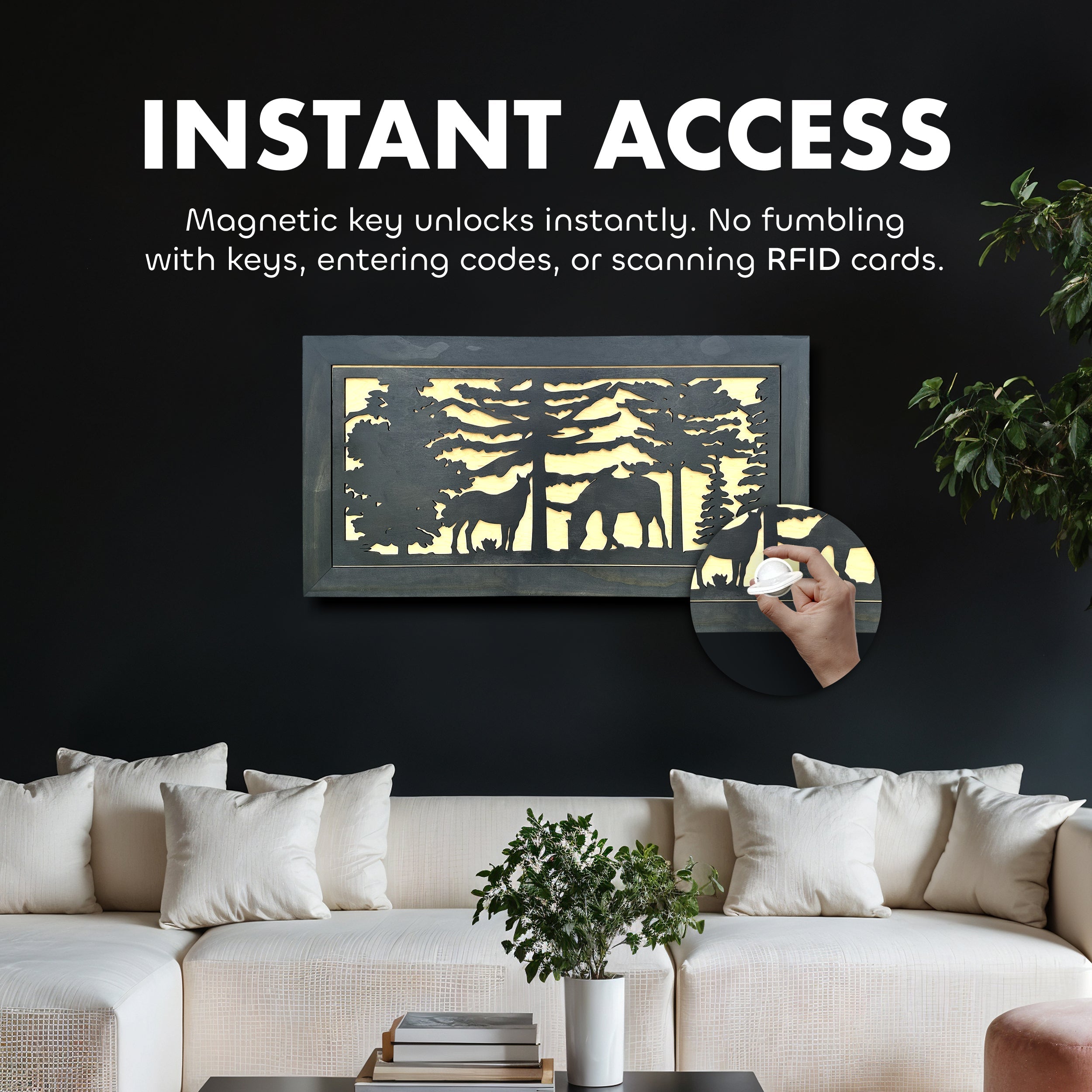 Horse Farm Wall Art Gun Concealment Furniture by Bellewood Designs - product image 3 for Resin Society