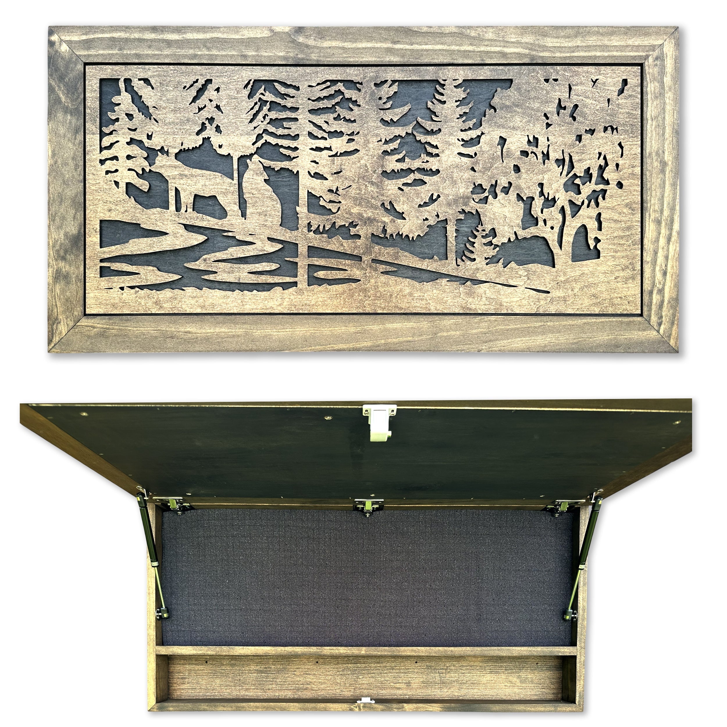 Wolf Wall Art Gun Concealment Furniture by Bellewood Designs - main product image for Resin Society