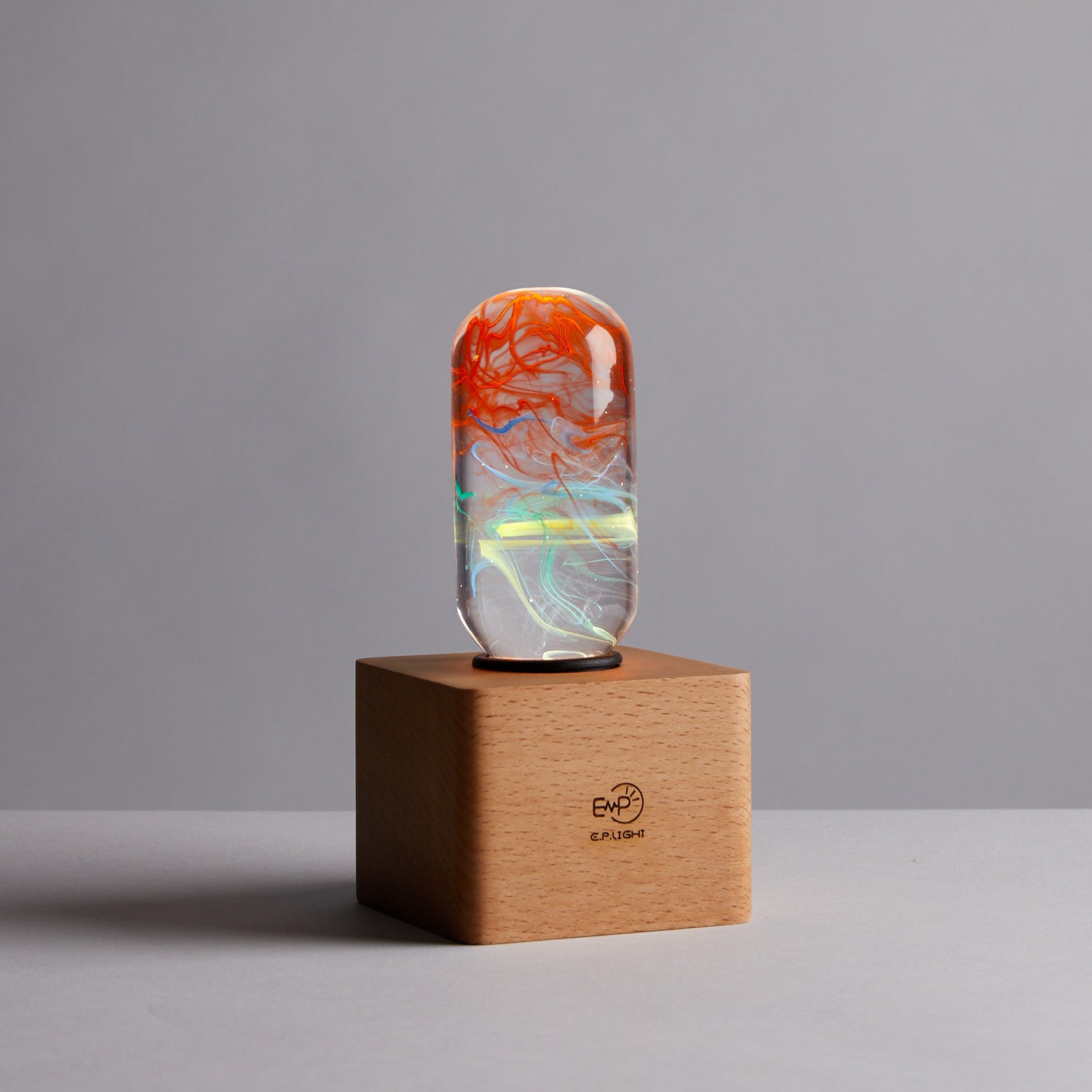 Three handcrafted resin LED bulbs in a gift set from EP Designlab LLC
