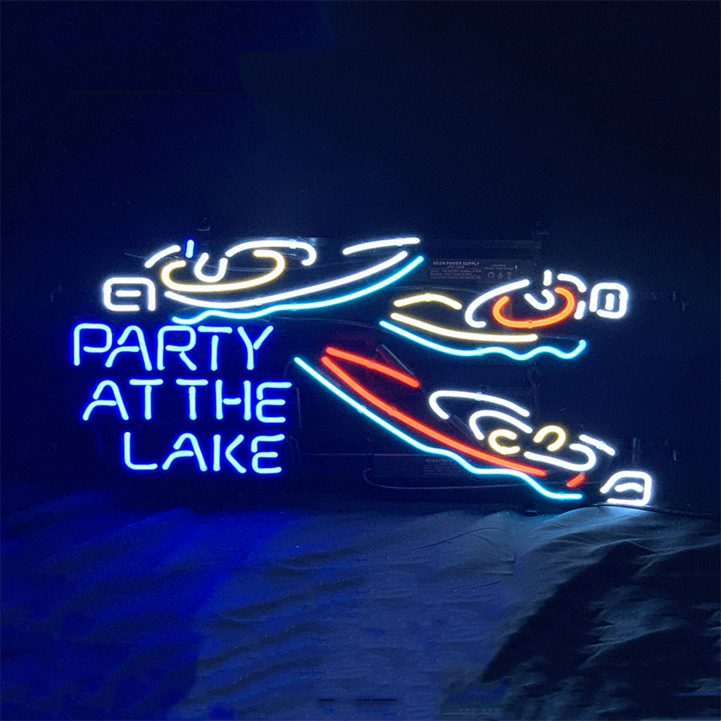 Yacht Party At The Lake Neon Signs by Neon Signs Land - main product image for Resin Society