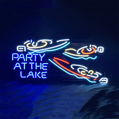 Yacht Party At The Lake Neon Signs by Neon Signs Land - main product image for Resin Society