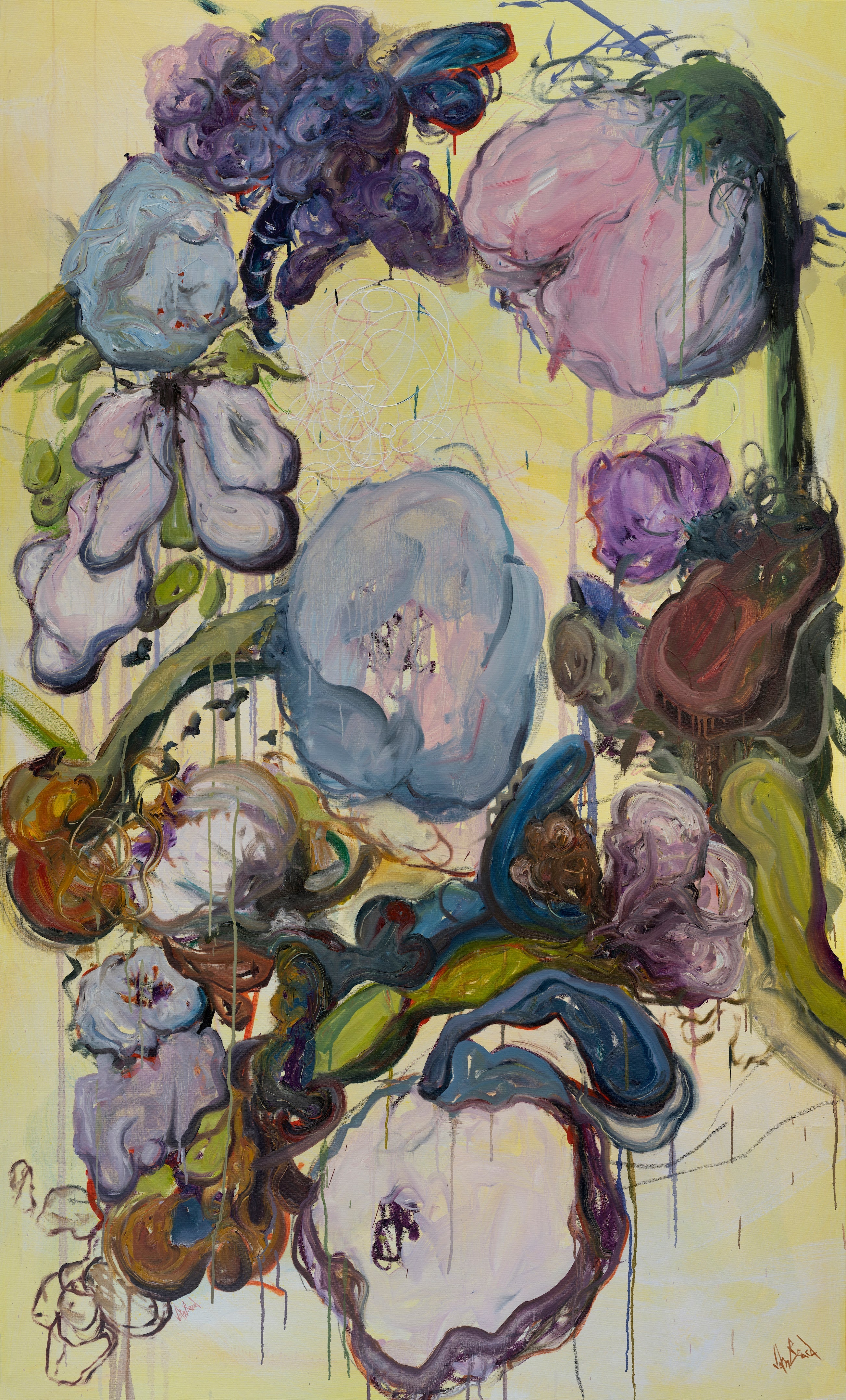 Yellow Flower Artist Enhanced Canvas Print by John Beard Collection - main product image for Resin Society