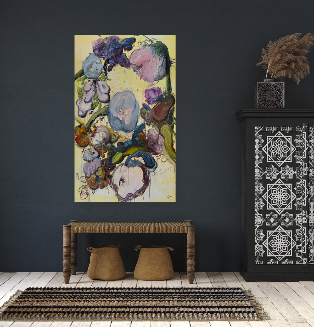 Yellow Flower Artist Enhanced Canvas Print by John Beard Collection - product image 4 for Resin Society