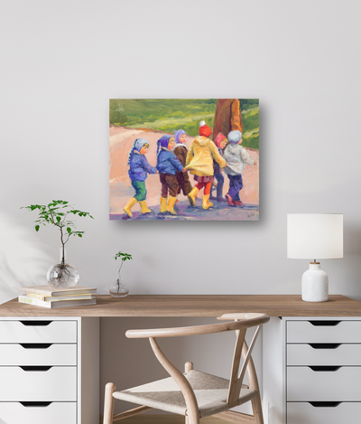 Yellow Rain Boots Artist Enhanced Canvas Print by John Beard Collection - product image 2 for Resin Society