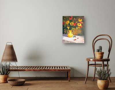 Yellow Vase Artist Enhanced Canvas Print by John Beard Collection - product image 2 for Resin Society