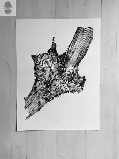 Yellowstone, Woodcut Print, Lumber, National Park Art, Wood Burning Art, Live Edge, Modern Botanical, Forestry, Signed Original