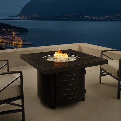 Yorke 40" Square Aluminum Convertible Gas Fire Pit Table by Fire Sense/Balkene Home - product image 2 for Resin Society