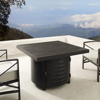 Yorke 40" Square Aluminum Convertible Gas Fire Pit Table by Fire Sense/Balkene Home - product image 4 for Resin Society
