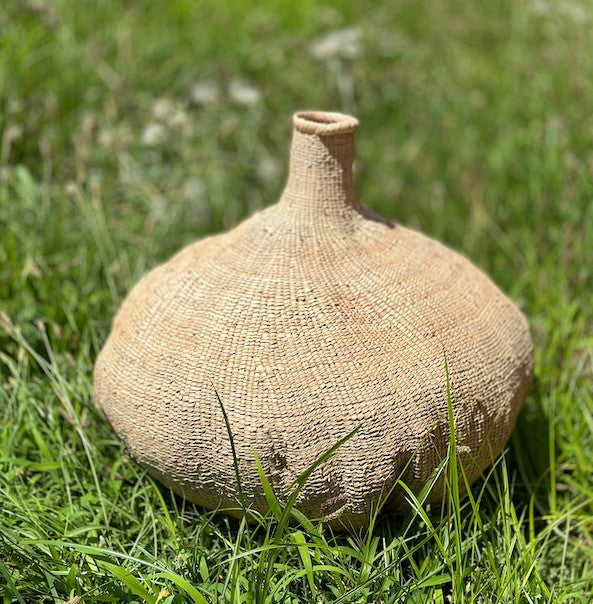 Garlic Tonga Sculptural Basket - XXL by Mbare Ltd - main product image for Resin Society