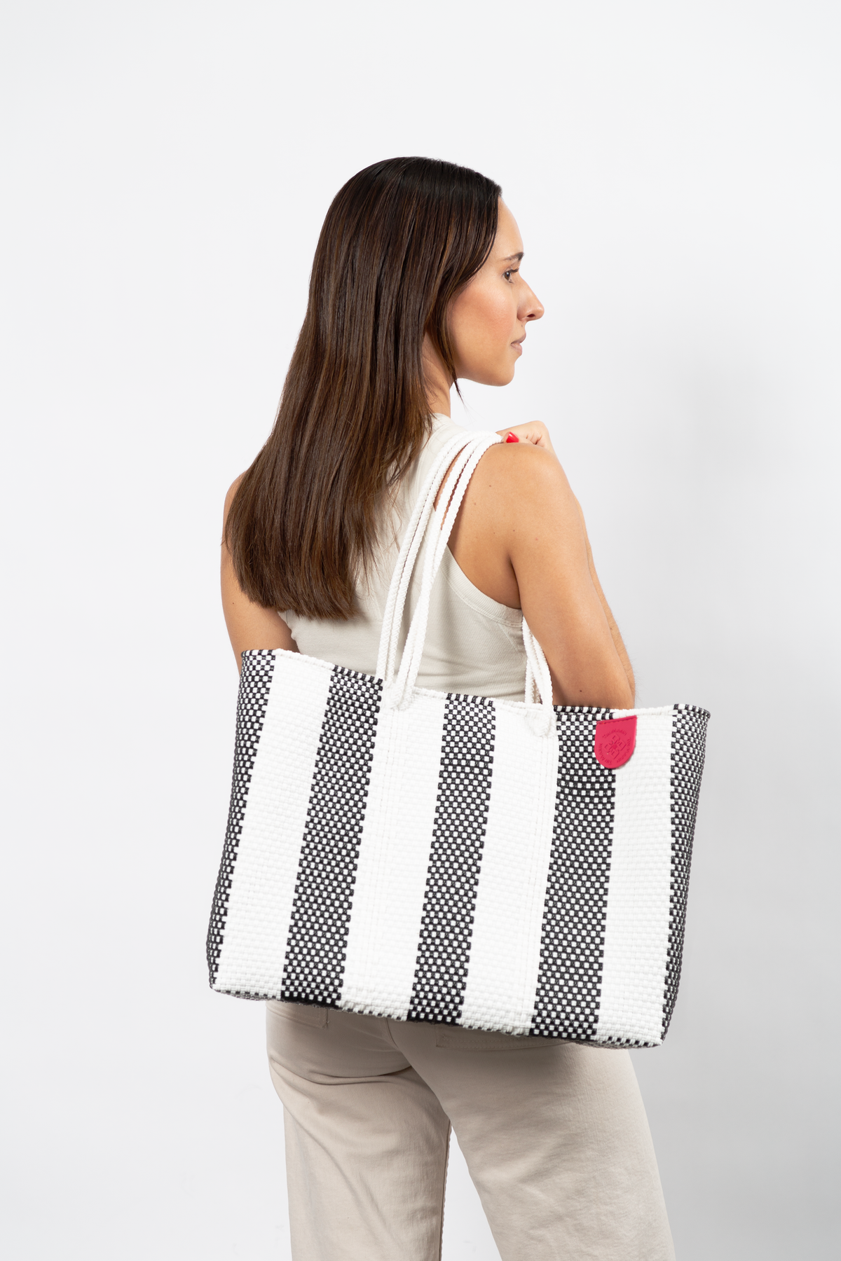 Zebra Woven Super Tote by Tin Marin Brand - product image 4 for Resin Society