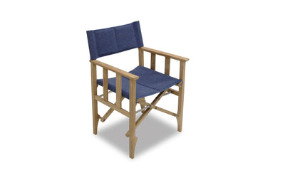 Zircon Teak Director Chair ‚Äì Blue Horizon - 1 Piece by LifestyleGarden US - main product image for Resin Society