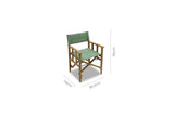 Zircon Teak Director Chair ‚Äì Piquant Green - 1 Piece by LifestyleGarden US - product image 10 for Resin Society