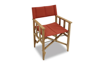 Zircon Teak Director Chair ‚Äì Red - 1 Piece by LifestyleGarden US - main product image for Resin Society