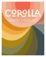 Framed Destination: Corolla Modern Art Print by Alicia Bock in a room