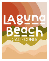 Framed Destination: Laguna Beach, California modern art print on a wall