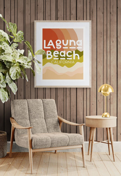 Destination: Laguna Beach, California - Modern Art Print