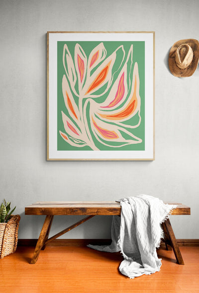 Abstract Art Print - Sage Floral #1 by Alicia Bock Print Shop