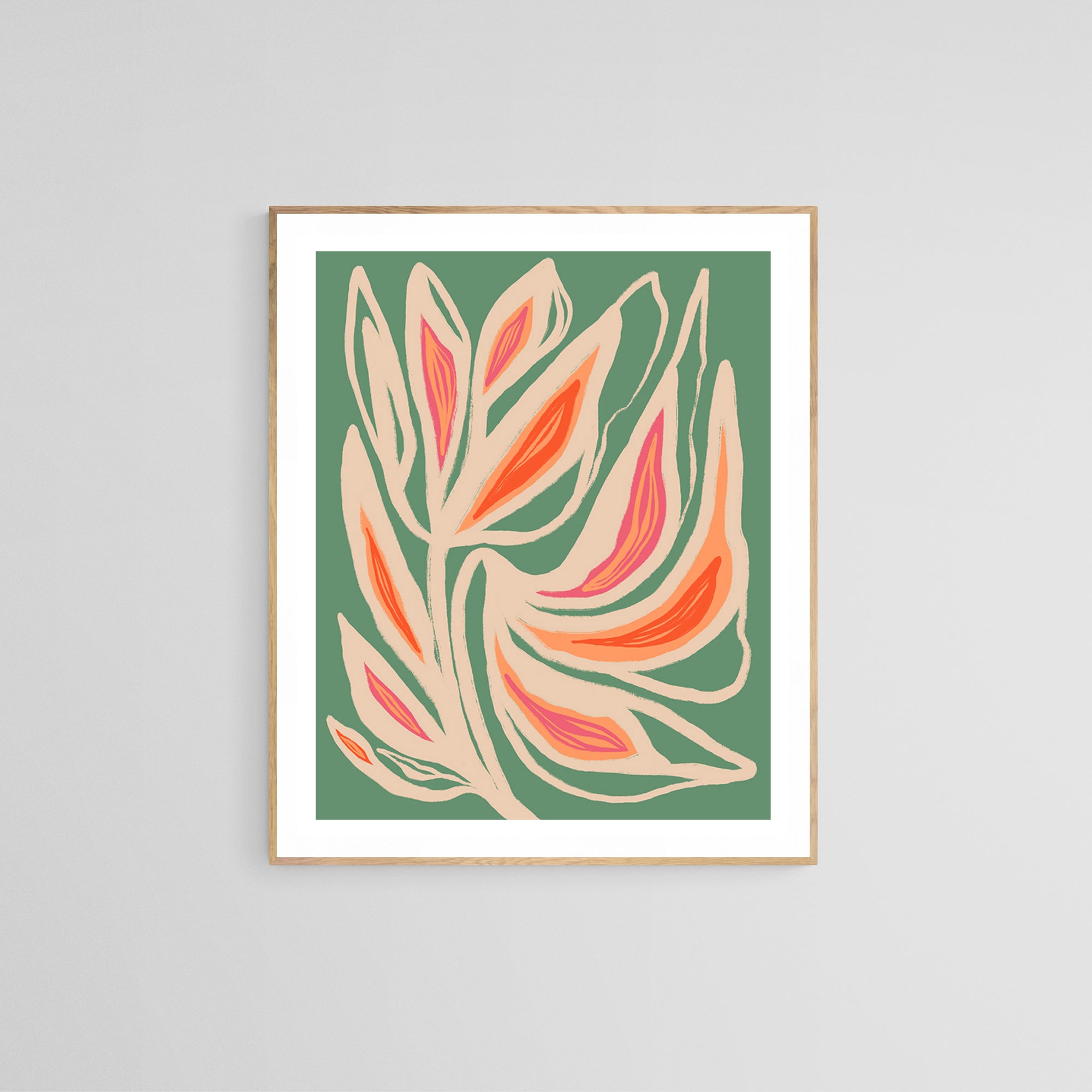 Abstract Art Print - Sage Floral #1 by Alicia Bock Print Shop