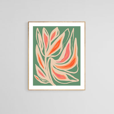 Abstract Art Print - Sage Floral #1 by Alicia Bock Print Shop