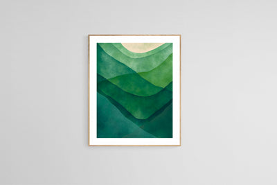 Abstract Fine Art Print - Watercolor Mountain #10