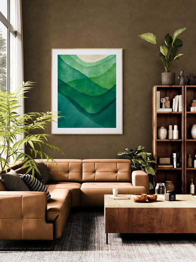 Abstract Fine Art Print - Watercolor Mountain #10