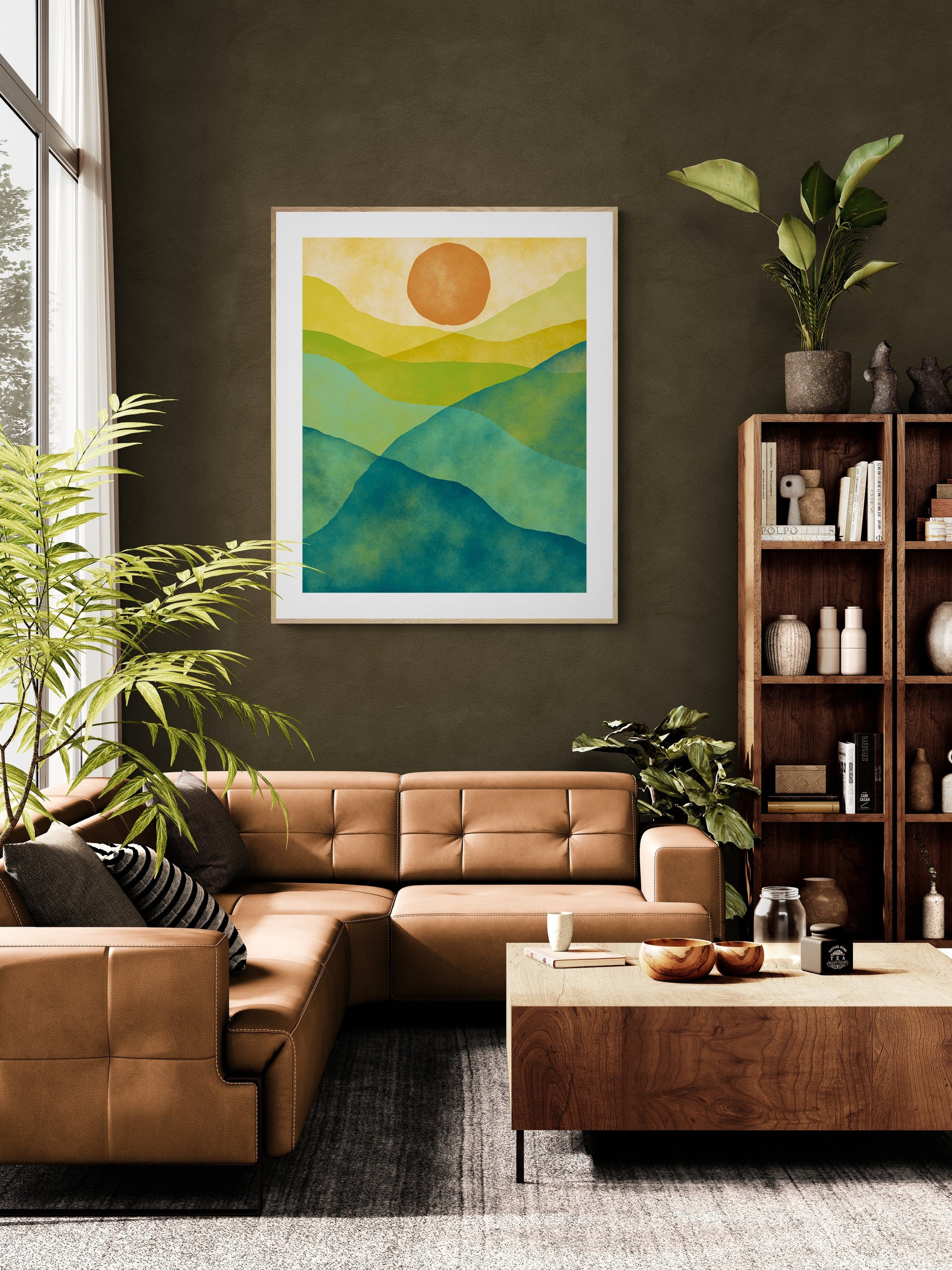 Abstract Fine Art Print - Watercolor Mountain #11