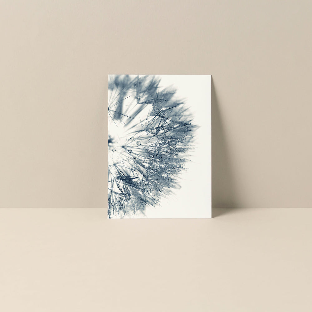 Blank Note Card - Cyan Dandelion featuring a Peony flower photograph by Alicia Bock