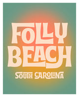 Destination: Folly Beach modern abstract art print by Alicia Bock
