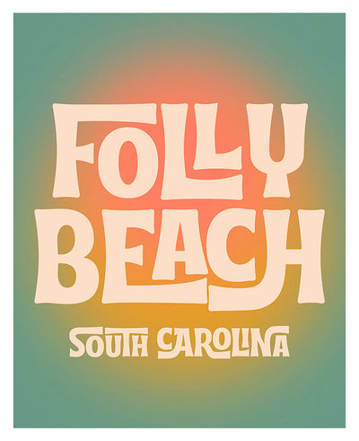 Destination: Folly Beach modern abstract art print by Alicia Bock