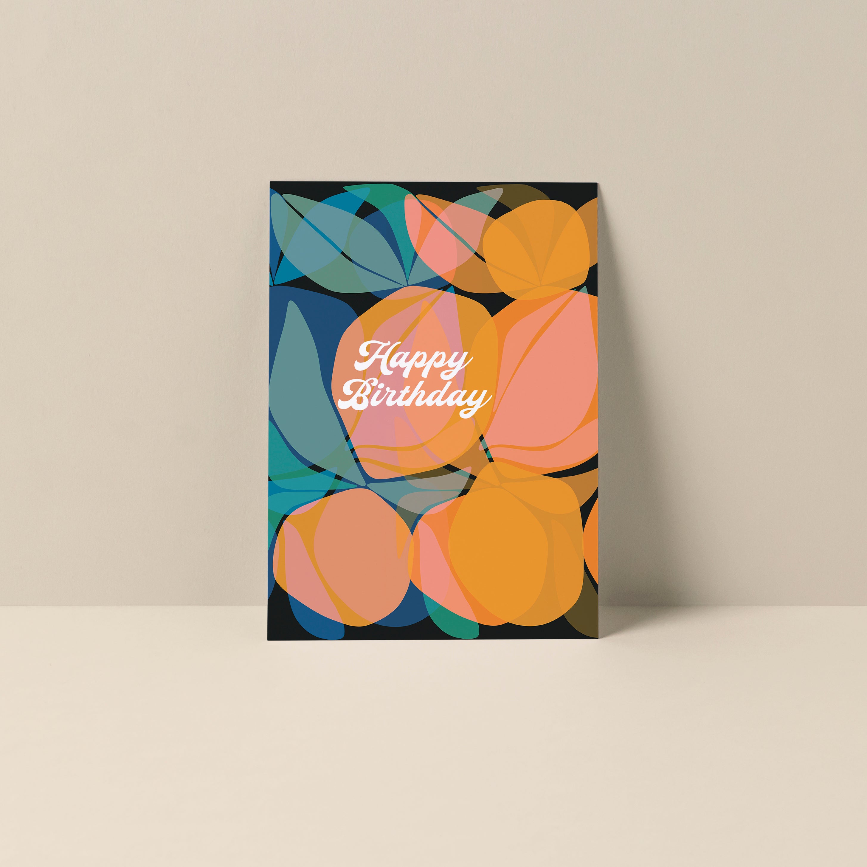 Happy Birthday (Citrus) Blank Notecard featuring citrus artwork and typography by Alicia Bock