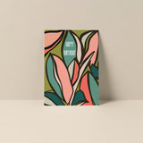Happy Birthday (Plant) blank notecard featuring artwork and typography by Alicia Bock