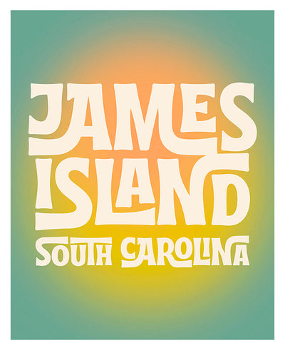 Framed Destination: James Island modern art print by Alicia Bock showing coastal imagery