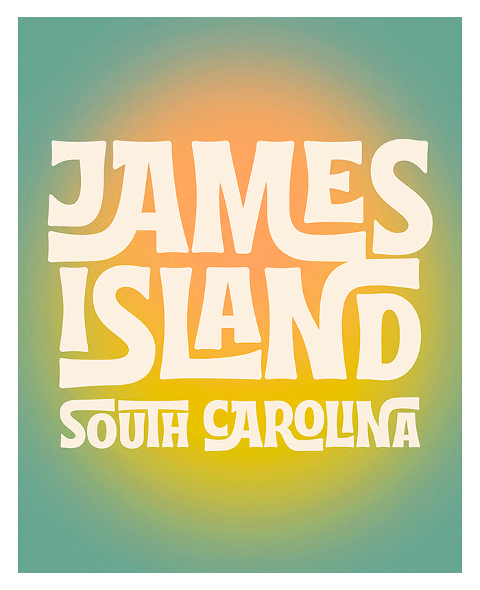 Framed Destination: James Island modern art print by Alicia Bock showing coastal imagery