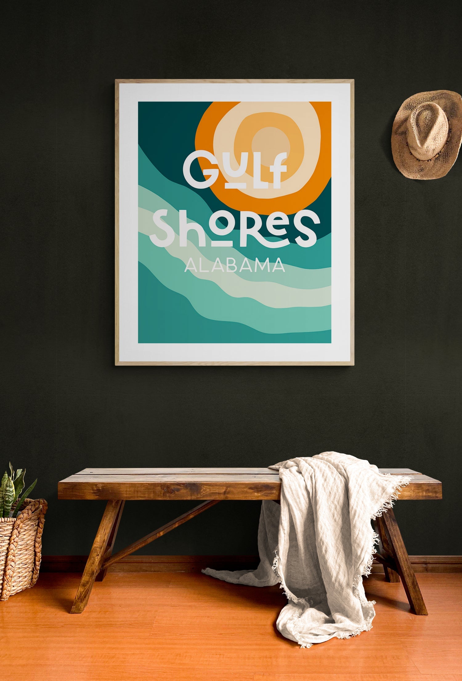 Destination: Gulf Shores, Alabama - Modern Typography Art Print