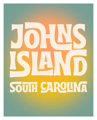 Destination: Johns Island modern art print by Alicia Bock framed on wall