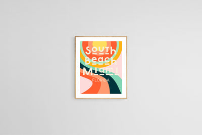 Destination: South Beach Miami - Modern Art Print