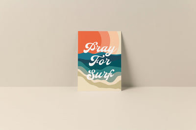 Pray For Surf - Blank Note Card