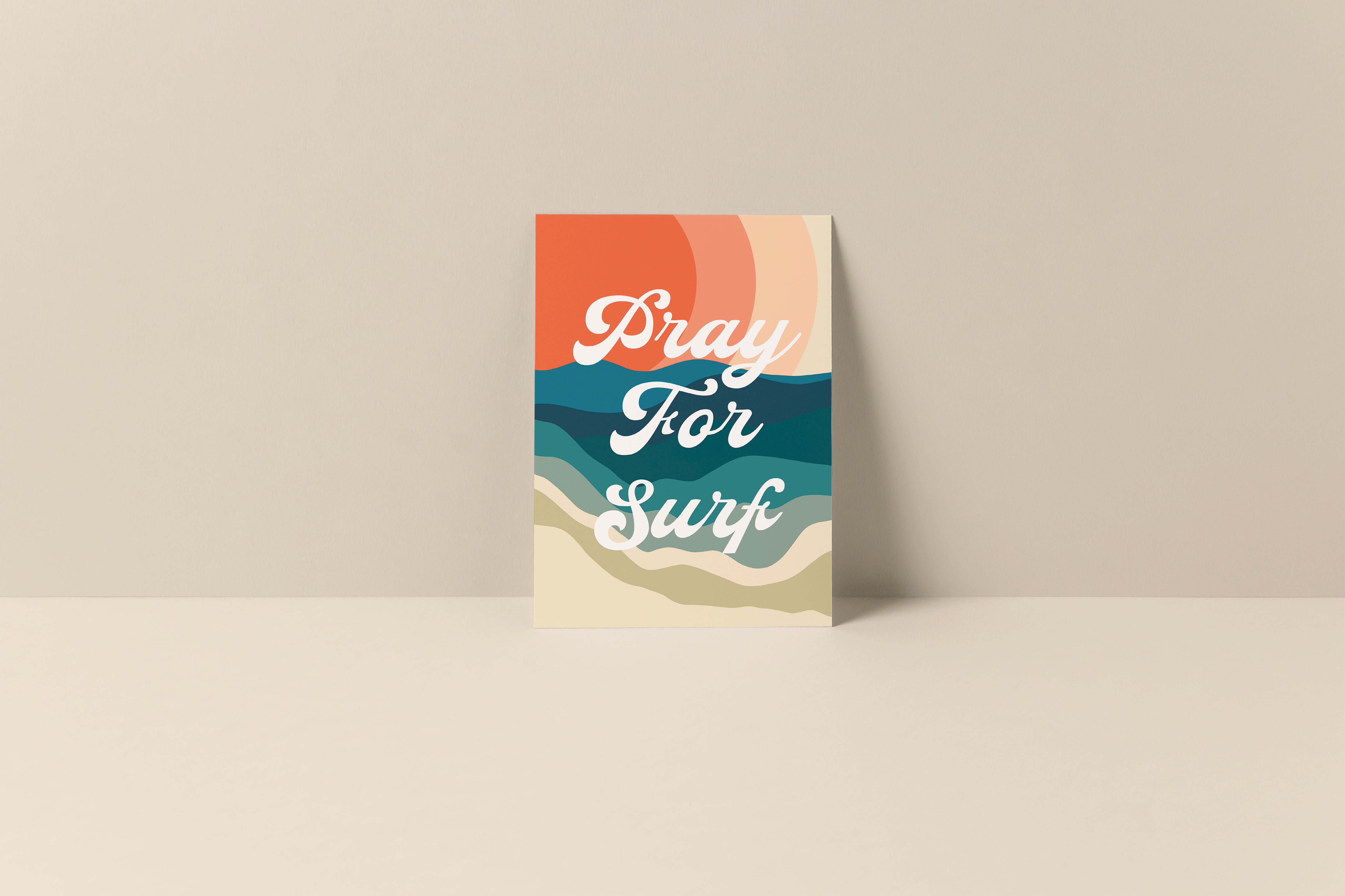 Pray For Surf - Blank Note Card
